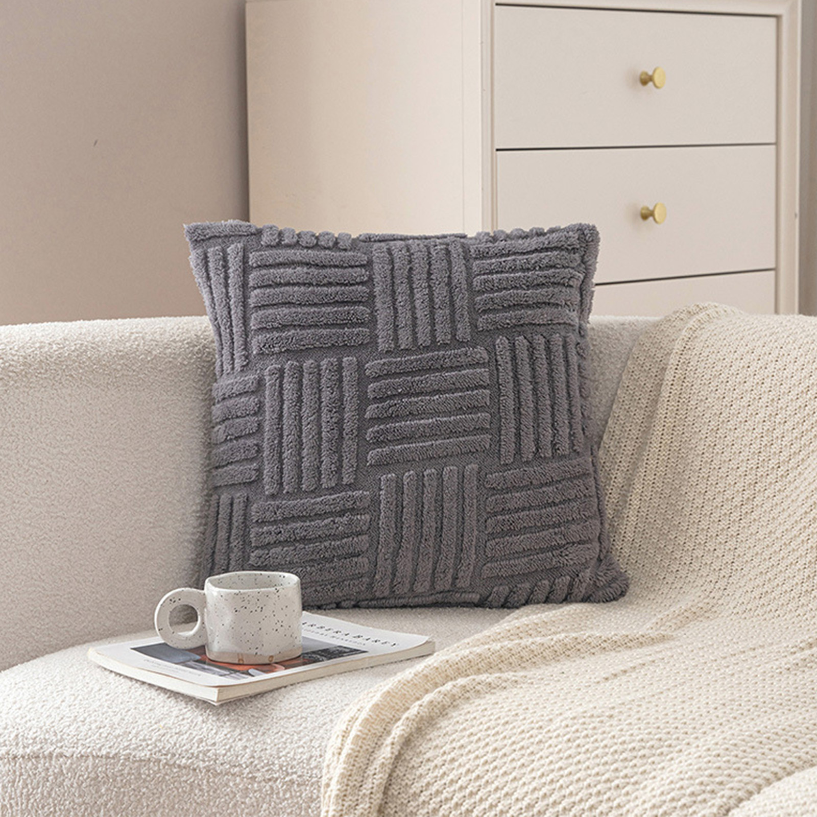 Christmas Decorations Savings Clearance! VOAVEKE Fall Pillow Covers, Couch Pillow Covers, Pillowcase Pillowcase With Striped Design Concealed Zip Removable Breathable And Warm No Deformation Solid